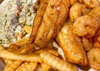 Fried Flounder and Shrimp, Riverview Cafe