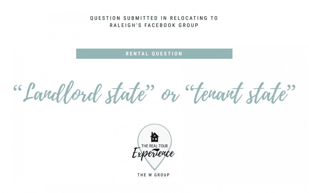 Landlord state or tenant state in NC?