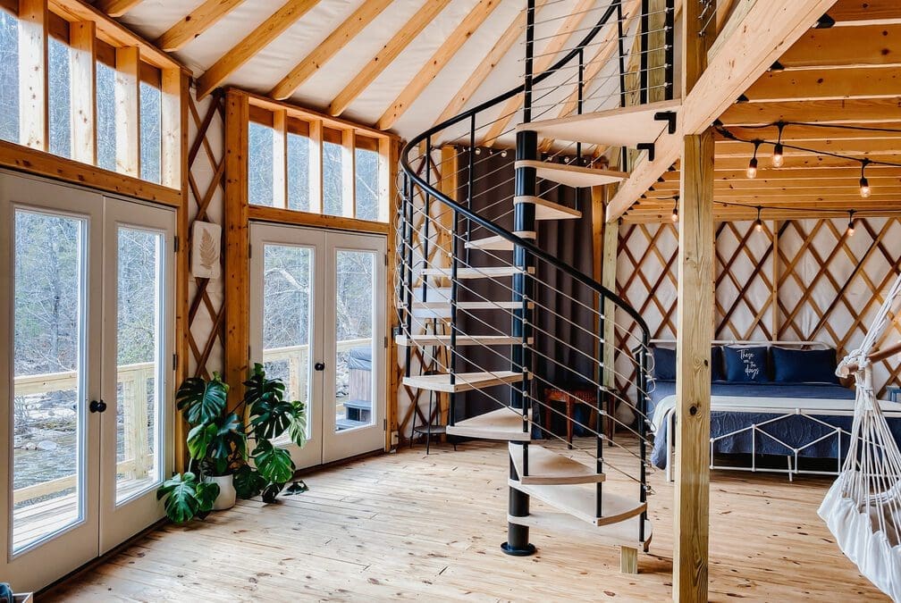 Brown Mountain Beach Resort: Yurts on the River in NC