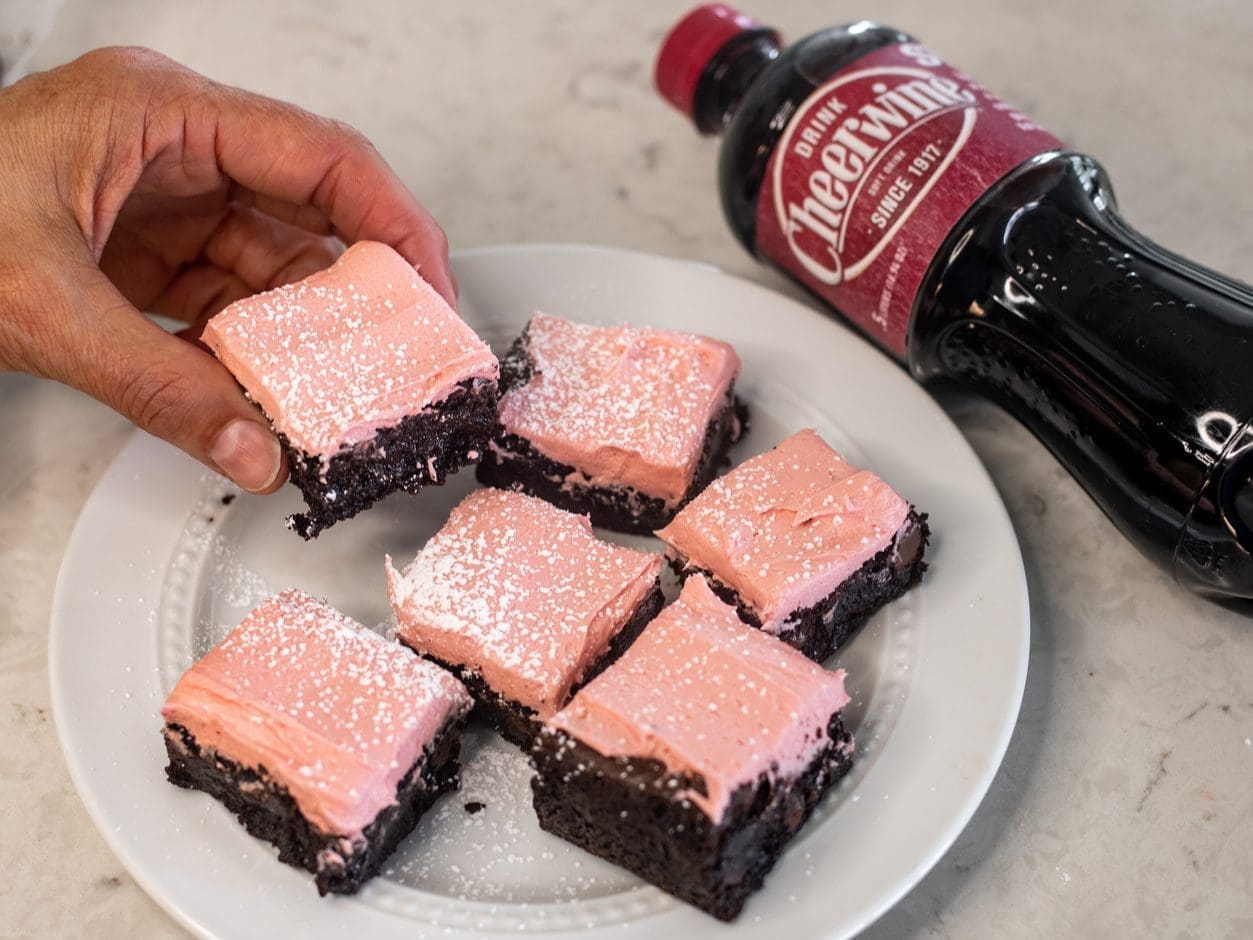 Cheerwine frosted Brownies