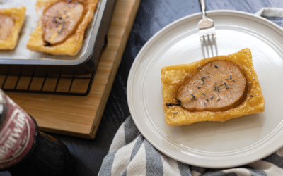 Pear & Honey Lavender Cheerwine Upside-Down Tart