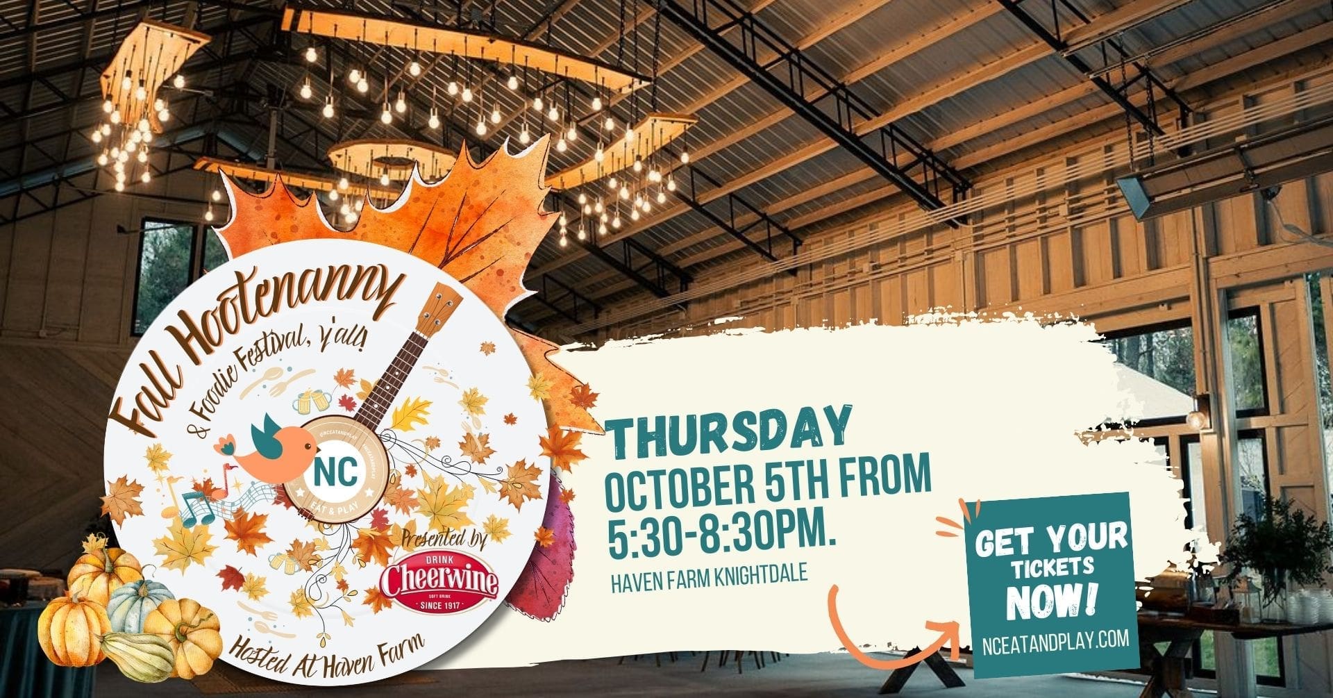 NC Eat & Play's Fall Hootenanny & Foodie Festival presented by Cheerwine and Hosted at Haven Farm
