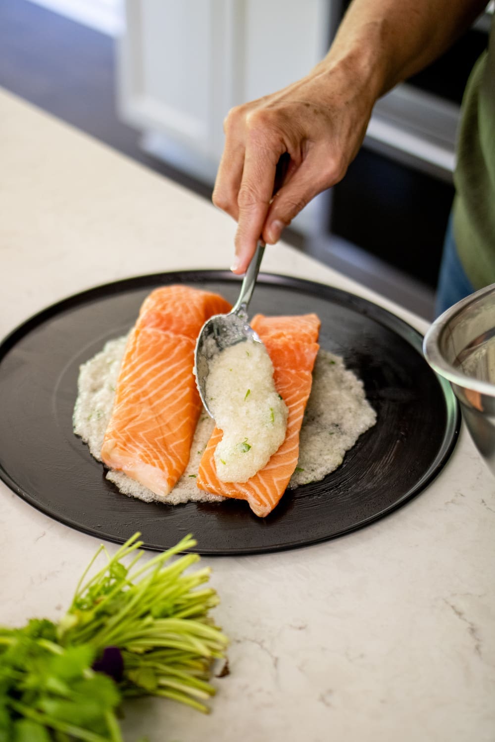 salt crusted salmon