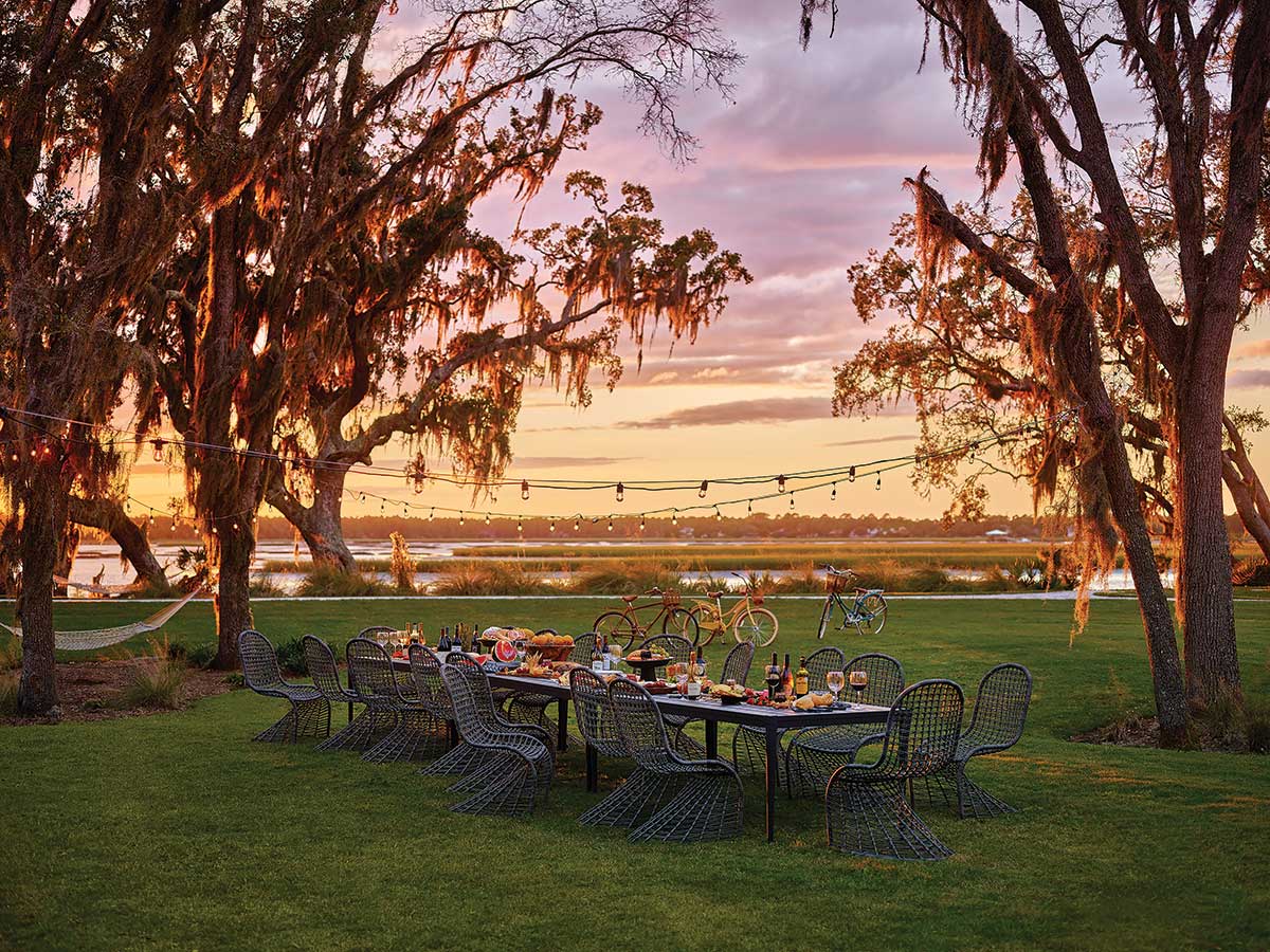 Universal Furniture captures a dreamy dining experience at sunset
