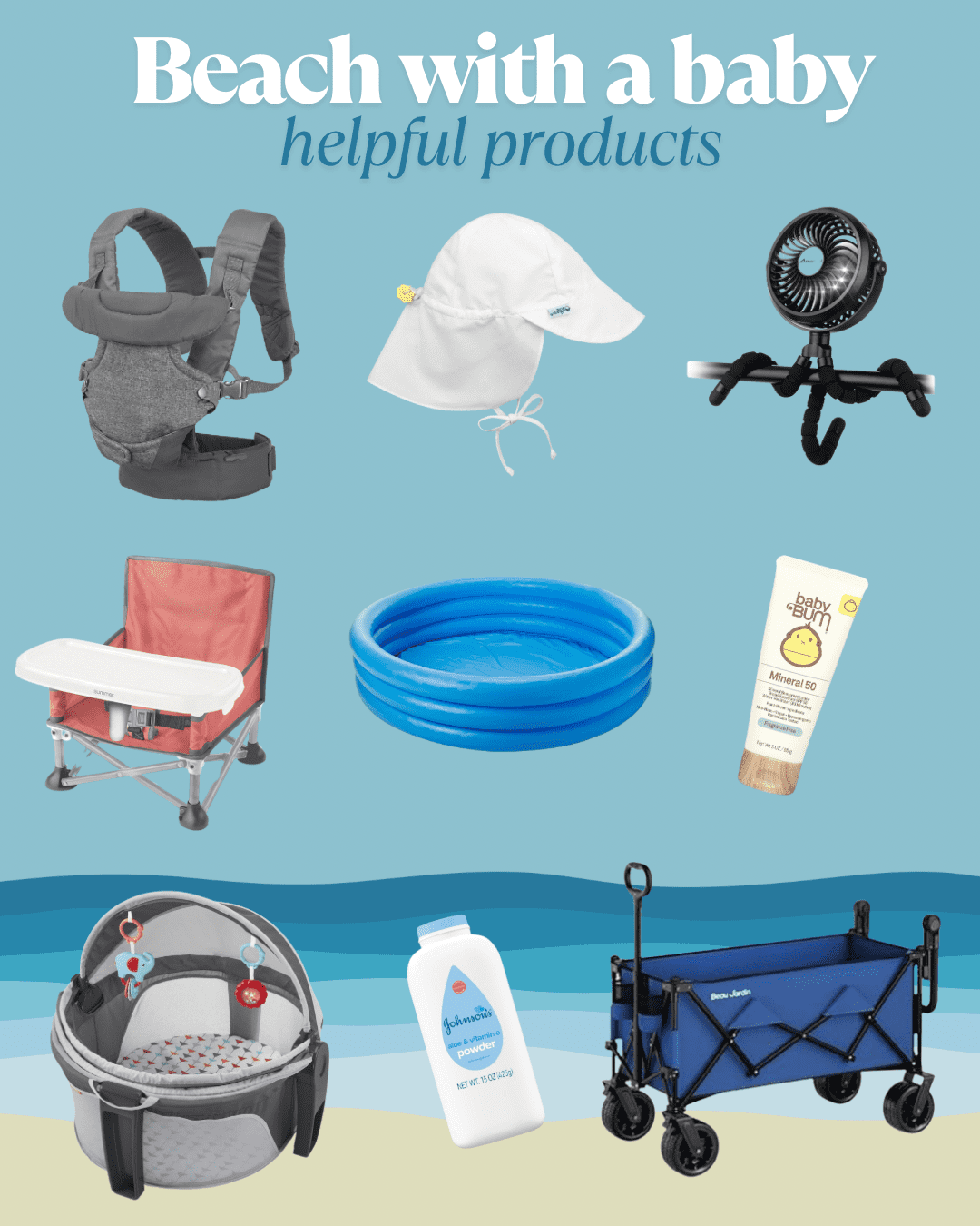 beach with a baby
