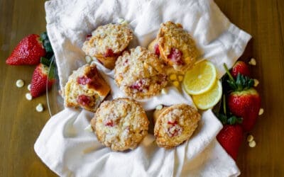 Strawberry Streusel White Chip Muffins